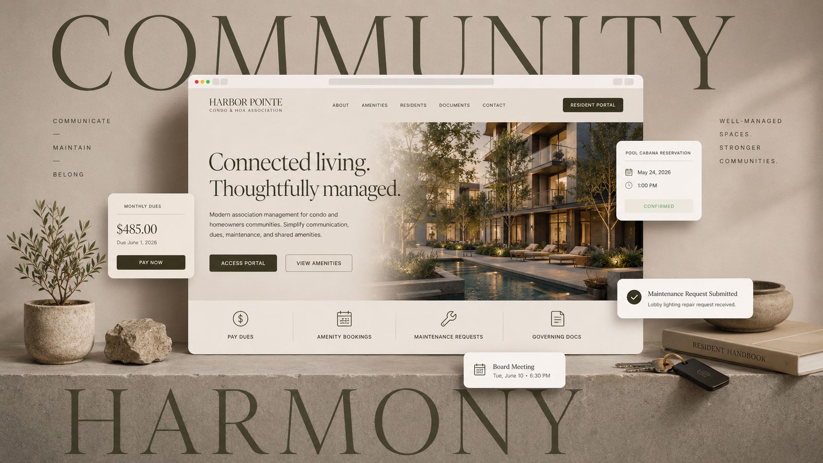 Condo and Homeowners association website design