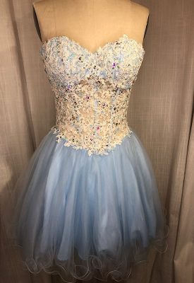 la boudoir miami vintage y2k blue tulle and lace strapless rhinestone cocktail dress (2)