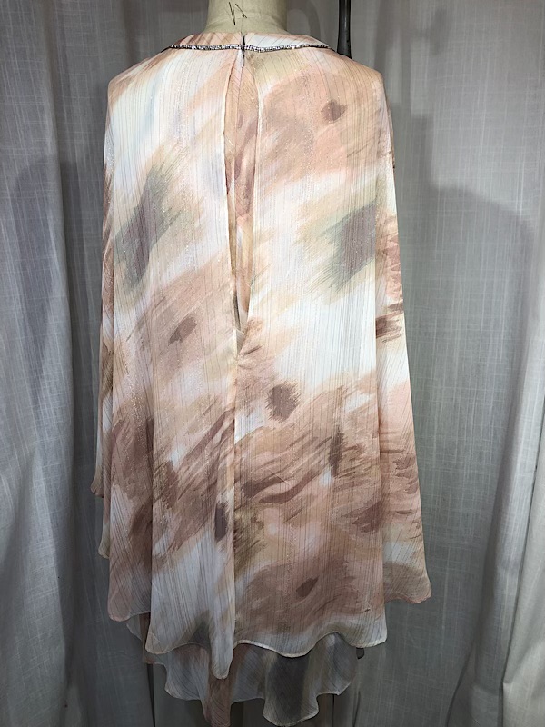 la boudoir miami vintage 70s beige watercolor print cocktail dress (6)