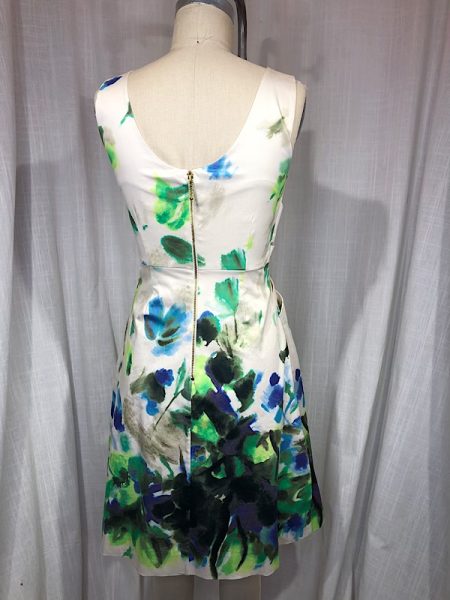 la boudoir miami vintage inspired 60s kate spade beige and green print dress with bow (2)