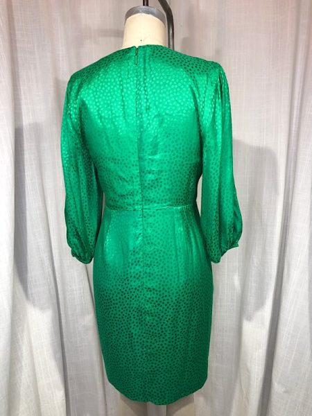 la boudoir miami vintage inspired 70s green dot wiggle dress (2)