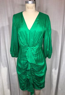 la boudoir miami vintage inspired 70s green dot wiggle dress (2)