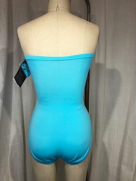la boudoir miami vintage 80s blue and green one piece swim suit nwt (2)