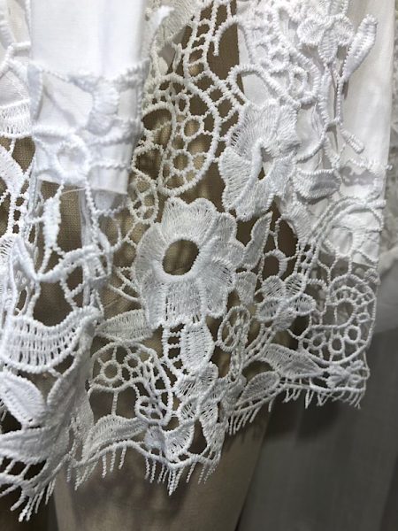la boudoir miami vintage inspired white button down peplum blouse with lace trim (6)