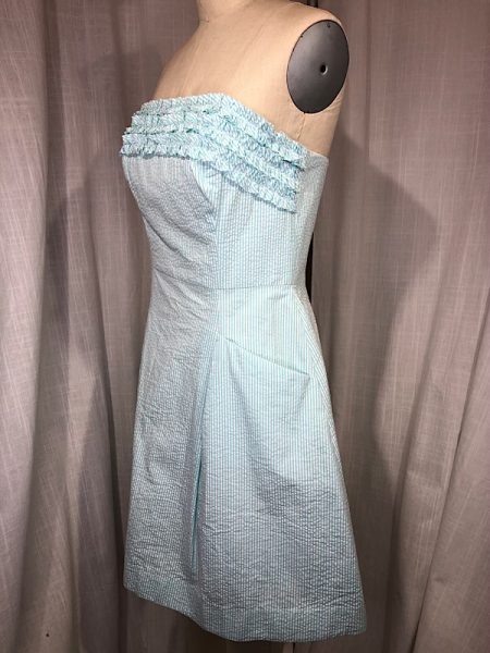 la boudoir miami vintage inspired 50s blue and white stripe seersucker ruffle lily pulitzer dress (3)