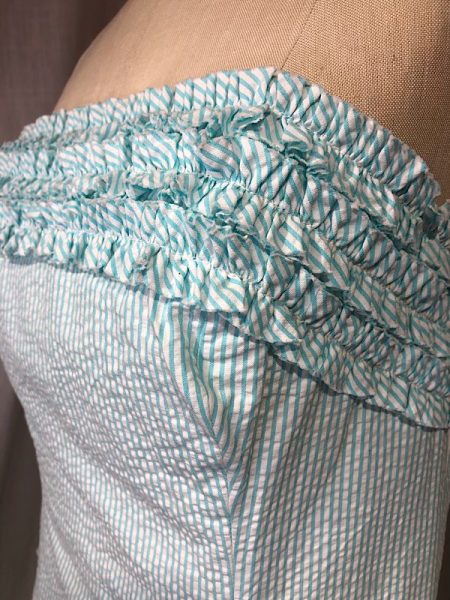 la boudoir miami vintage inspired 50s blue and white stripe seersucker ruffle lily pulitzer dress (3)