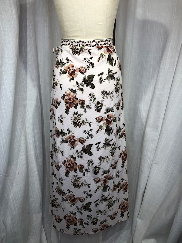 la boudoir miami vintage inspired floral print max studio wrap dress XL nwt (3)