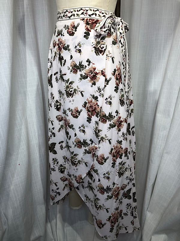 la boudoir miami vintage inspired floral print max studio wrap dress XL nwt (3)