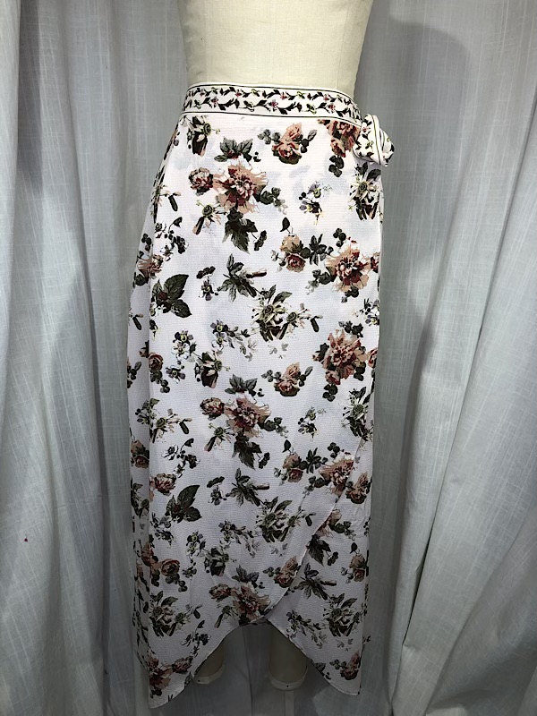 la boudoir miami vintage inspired floral print max studio wrap dress XL nwt (3)