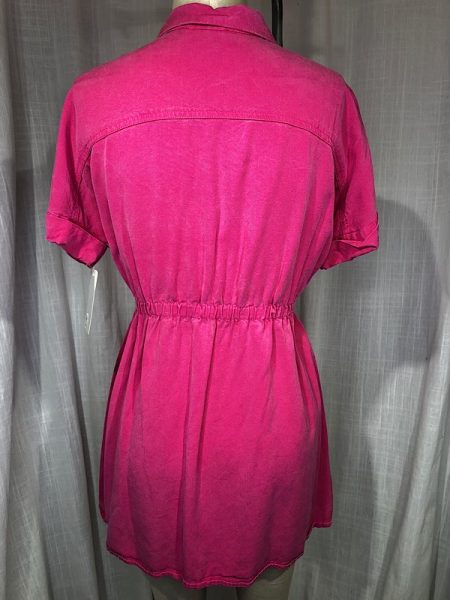 la boudoir miami vintage 80s hot pink brushed tunic blouse (2)