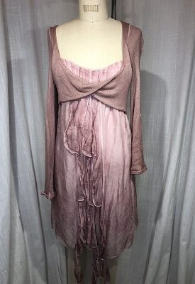 la boudoir miami 90s dusty rose pink knit tie dye dress (2)