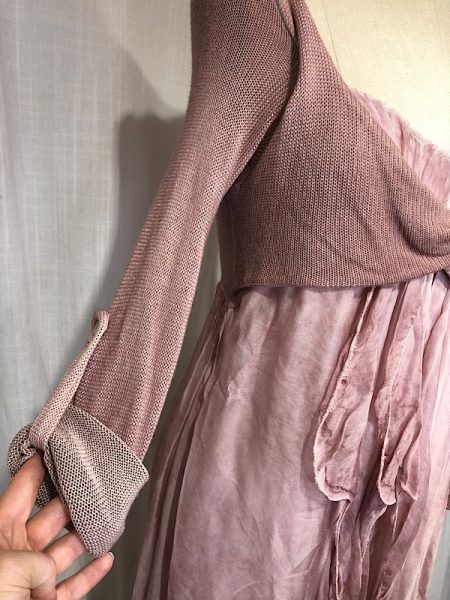 la boudoir miami 90s dusty rose pink knit tie dye dress (2)