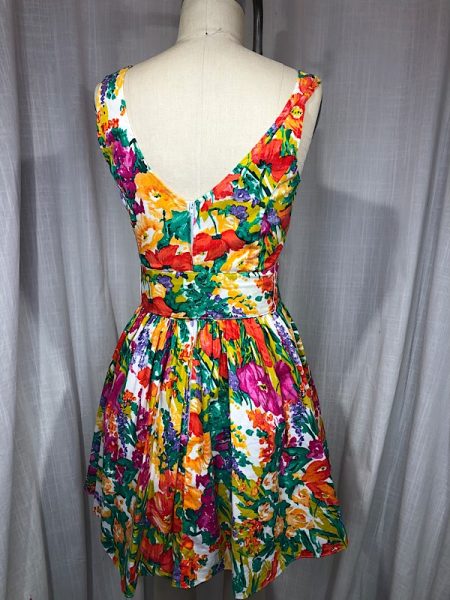 la boudoir miami vintage 80s flower print summer dress (1)