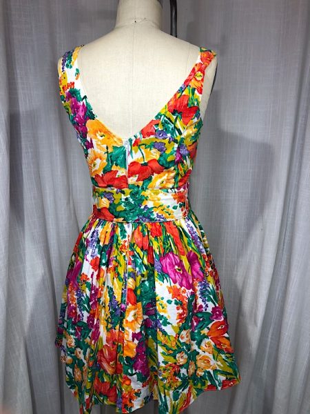 la boudoir miami vintage 80s flower print summer dress (1)