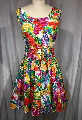 la boudoir miami vintage 80s flower print summer dress (1)