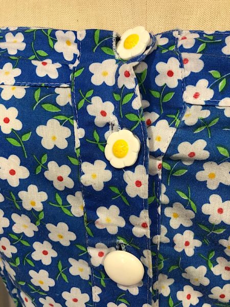 la boudoir miami vintage 60s blue daisy print short romper (2)