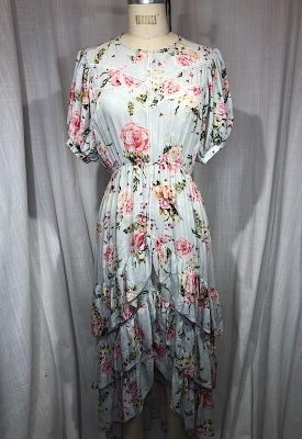 la boudoir miami vintage inspired 70s rose print peasant ruffle dress (2)