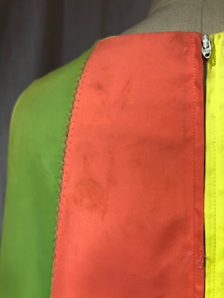 Vintage 60s Neon Block Trapeze Dress - Image 7