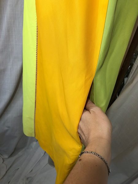 Vintage 60s Neon Block Trapeze Dress - Image 4