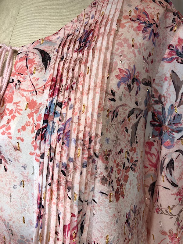 la boudoir miami vintage inspired tahari pink floral pink peasant blouse (2)