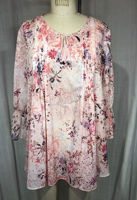 la boudoir miami vintage inspired tahari pink floral pink peasant blouse (2)