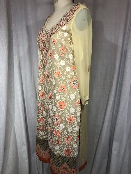la boudoir miami vintage inspired 70s beige embroidered and beaded tunic (2)
