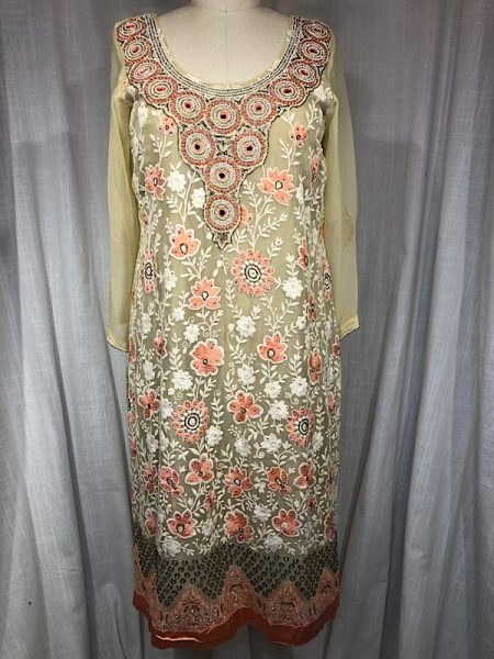 la boudoir miami vintage inspired 70s beige embroidered and beaded tunic (2)