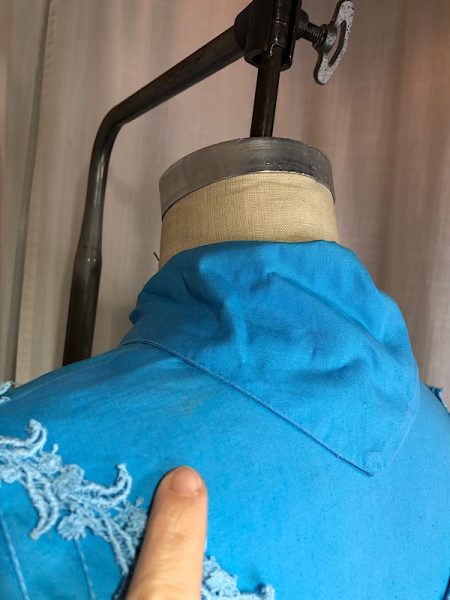 la boudoir miami vintage 70s blue square dance shirt dress (2)