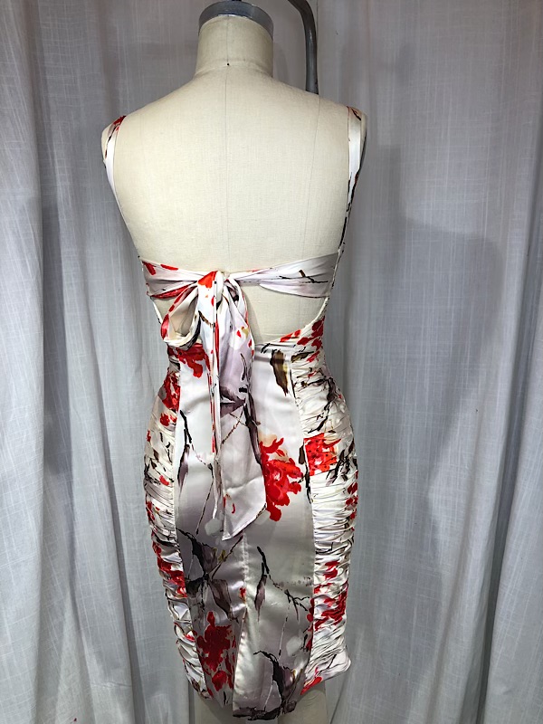 la boudoir miami vintage y2k off white and red floral print pleated wiggle dress adriana papel (2)