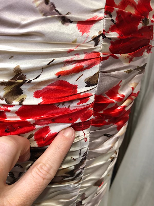 la boudoir miami vintage y2k off white and red floral print pleated wiggle dress adriana papel (2)