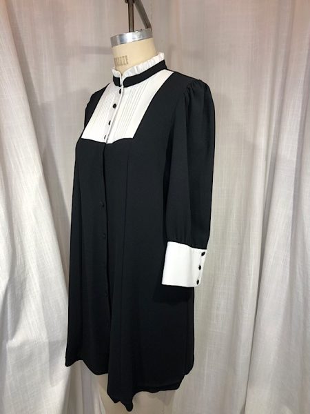 la boudoir miami vintage inspired 60s black and white tuxedo shift dress (2)