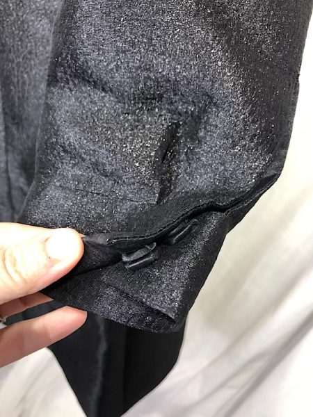 la boudoir miami vintage 70s black lurex cut-out a-line mod dress (2)