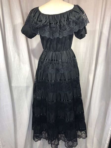 la boudoir miami vintage 80s black lace mexican wedding dress nwt (2)