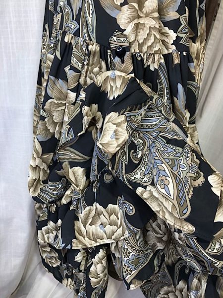 la boudoir miami vintage 90s brown floral bustied skirt (2)