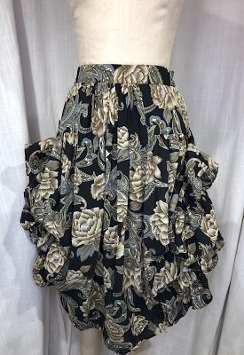la boudoir miami vintage 90s brown floral bustied skirt (2)