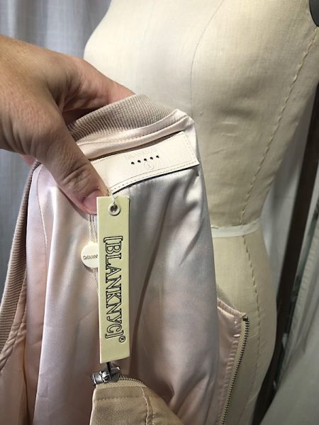 la boudoir miami vintage inspired baby pink satin flower embroidered track jacket nwt (2)
