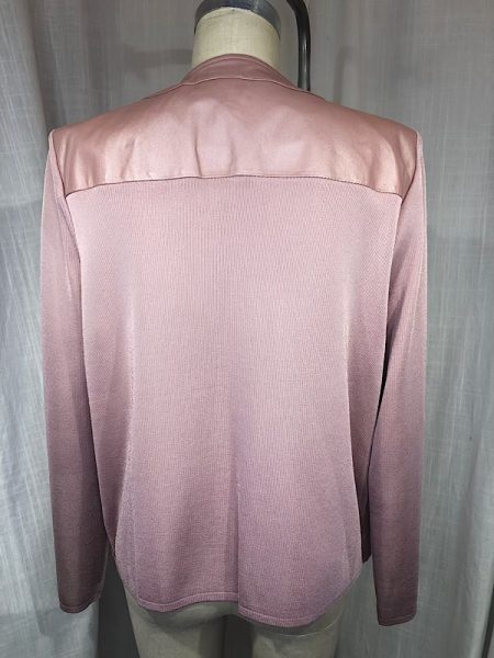 la boudoir miami vintage y2k dusty rose pink leather jacket with flowers peter nygard (2)