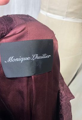 la boudoir miami vintage inspired 60s monique lhuillier burgundy brocade double breasted jacket (2)