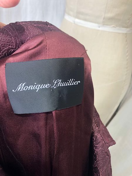 la boudoir miami vintage inspired 60s monique lhuillier burgundy brocade double breasted jacket (2)