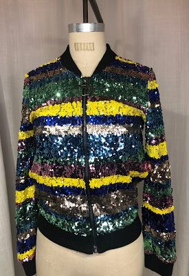 la boudoir miami vintage y2k bebe striped sequin tracker jacket (3)