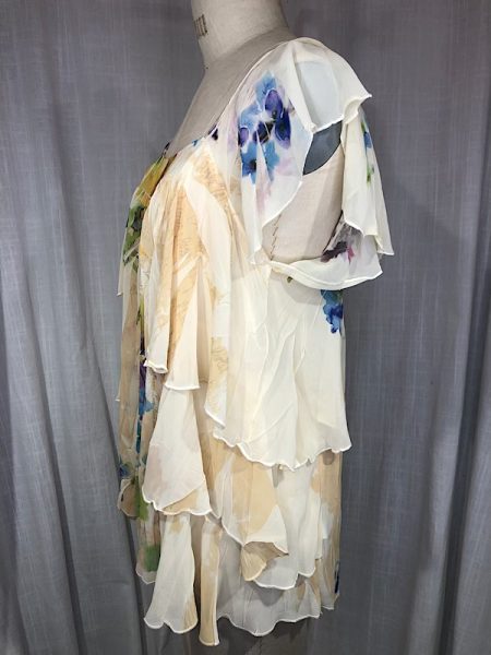 la boudoir miami vintage 90s yellow floral print boho blouse (2)