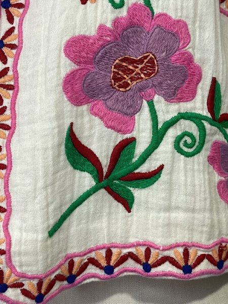 la boudoir miami vintage inspired beige gauze embroidered vest (1)