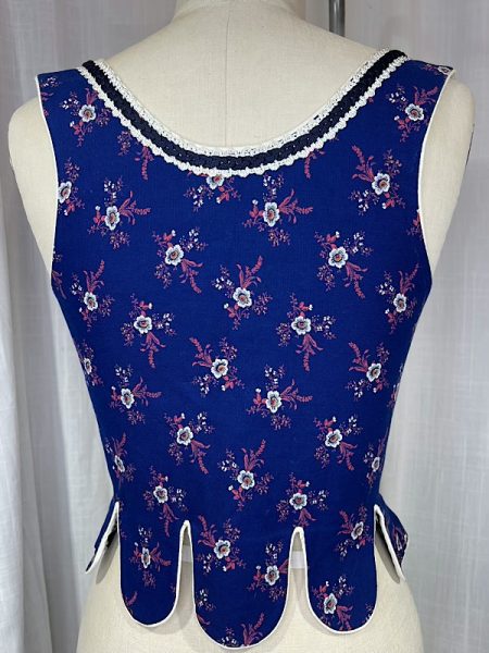 la boudoir miami vintage 70s blue floral print dirndl (1)