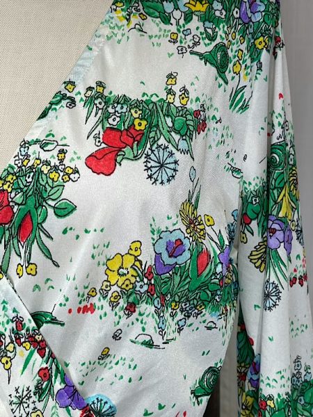 la boudoir miami vintage 70s white floral print ans snail v-neck crop top blouse (1)
