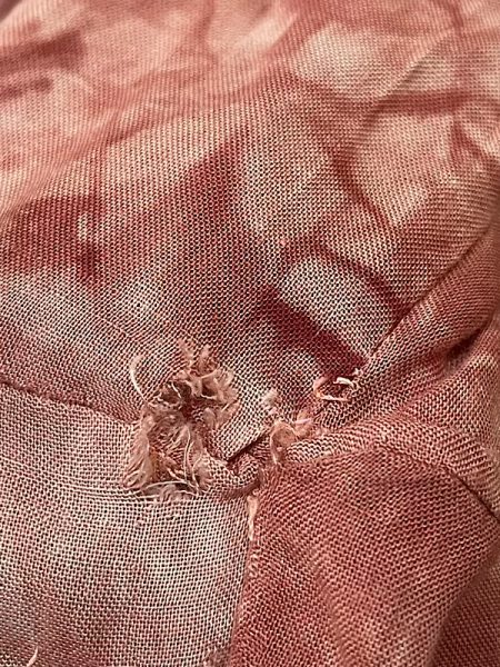 la boudoir miami vintage y2k dusty rose pink tie dye off shoulder lace blouse (3)