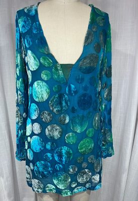 la boudoir miami vintage 90s turquoise polka dot penne velvet mini dress (3)