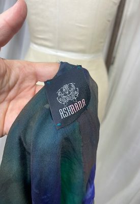 la boudoir miami vintage 90s turquoise polka dot penne velvet mini dress (3)