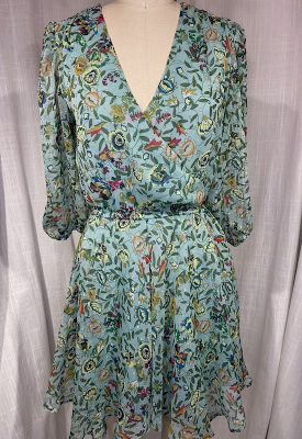 la boudoir miami vintage inspired 70s green floral print peasant dress (2)