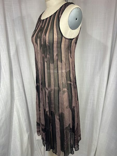 la boudoir miami vintage 90s grey tie dye sheer sheath dress (2)