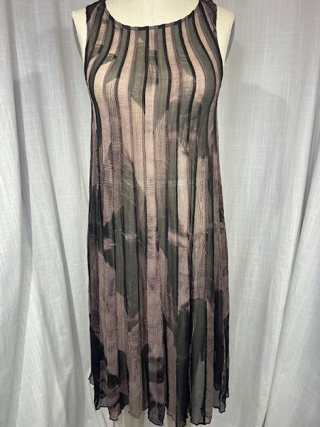 la boudoir miami vintage 90s grey tie dye sheer sheath dress (2)